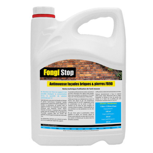 Fongistop mur briques et pierres, ultra concentré FB90 - 5 litres