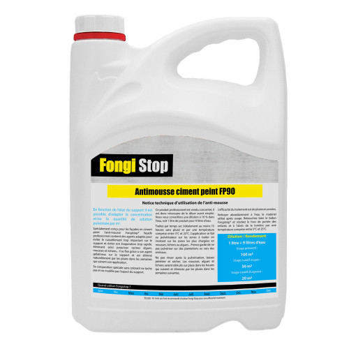 Fongistop façade ciment peint, ultra concentré FP90 - 5 litres