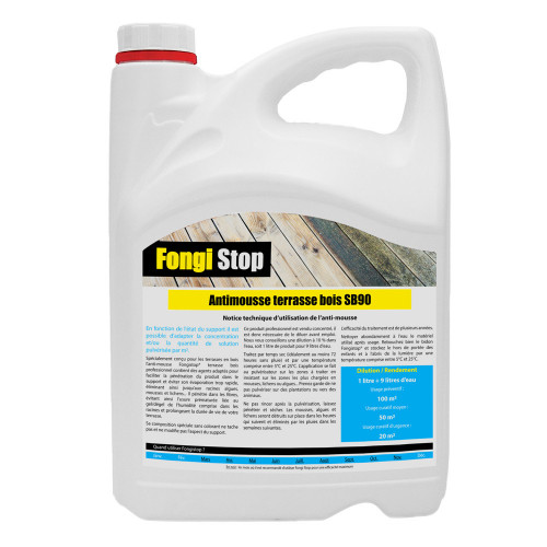 Fongistop terrasse en Bois, ultra concentré SB90 - 5 litres