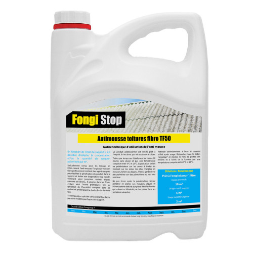 Fongistop toiture Fibro Prêt à l'Emploi TF50 - 5 litres