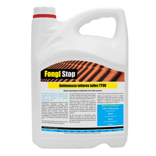 Fongistop toiture en Tuiles, ultra concentré TT90 - 5 litres