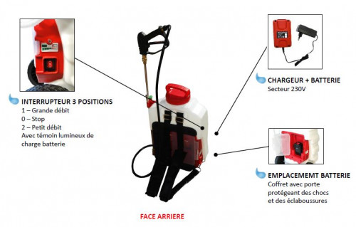 Pulvérisateur électrique Dorsal 16 litres